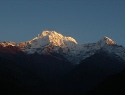 Peaks of Annapurna in Nepal