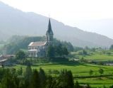 Slovenia church on Julian Alps walking holiday