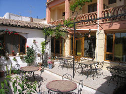 Patio garden at Spain B & B hotel accommodation
