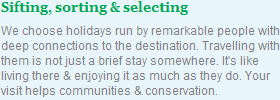 Sifting, sorting and selecting