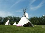 Tipi accommodation in Sussex, England