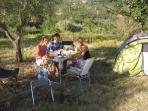 Majella mountains campsite in Abruzzo, Italy