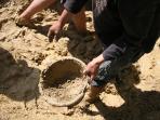 Volunteering in Laos, building clay ecolodges