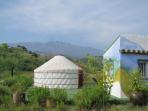 Yurt accommodation in Andalucia, Spain