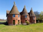 Oast house bed and breakfast in Kent, England