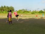 Sports instructor volunteering in the Maldives