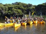 Canoe tour of Margaret River, Western Australia