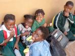 Teaching children in Zambia