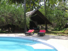 Tented beach resort, Gazi Bay