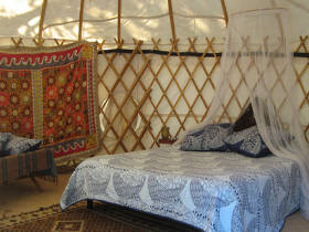 Yurt holiday in the Ardeche Gorge, France