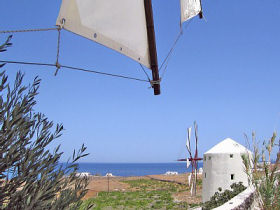 Santorini villa holiday in a converted Windmill, Greece