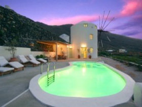 Santorini villa holiday in a converted Windmill, Greece