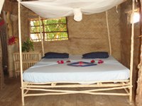 Bed, Kenya beach resort on Manda Island