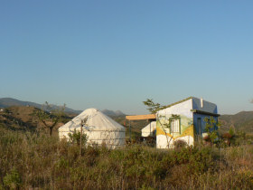 Yurt accommodation in Andalucia, Spain