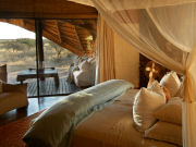 Bedroom, Southern Kalahari luxury safari lodge, South Africa