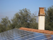 Solar panels at Tuscany farmhouse accommodation
