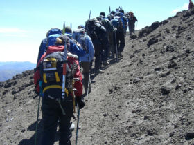 High altitude charity trek in Ecuador