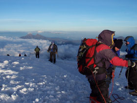 High altitude charity trek in Ecuador