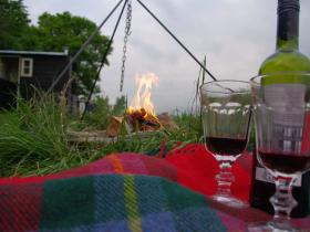 East Sussex camping huts, England