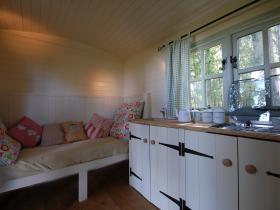 Day bed and Kitchen