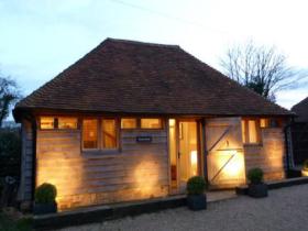 Grain Store At Dusk