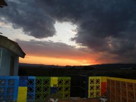 sunset on the guest roof terrace