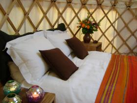 Yurt accommodation in the Cotswolds, England