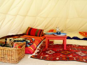 inside a tipi