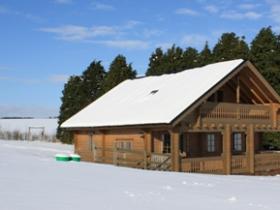 Poulton Lodge in the snow