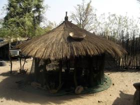 Little traditional kitchen on the Karonne Islands in the Casamance River Delta