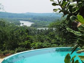 Pool with the valley view