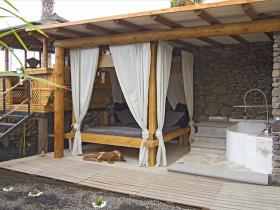 Outdoor day bed and bath