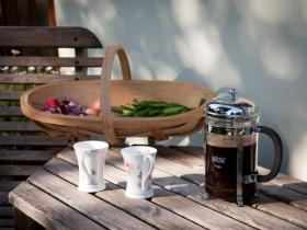 Morning coffee in the garden