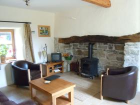 the fireplace