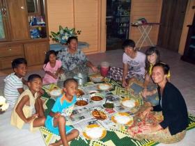 Eat dinner once a week with a local family