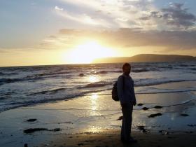 Sunset over Tennyson Down
