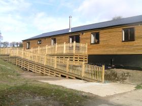 Barn with ramp access from farmyard