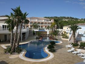 The outdoor lagoon pool...