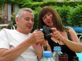enjoying a photo together