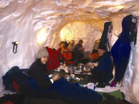 inside the snowhole