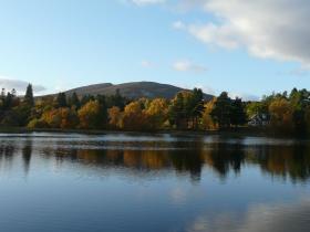 Autumnal scenery around the loch, Aviemore, Scotland