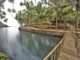 bridge connecting both banks of dwarka.