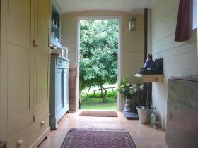 Looking out of Tilley's Hut
