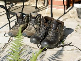 Boots after a satisfying day's walking.