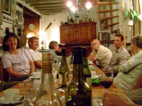Leisurely evening meal at the Auberge.