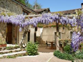 The delightful Patio at the Auberge.