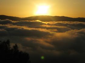 Sunrise over Bwindi