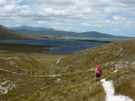 The wild landscapes of the South Coast Track