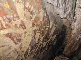 Aboriginal engravings on the South Coast Track