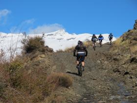 Mountain biking high in the Sierra Nevada, Spain